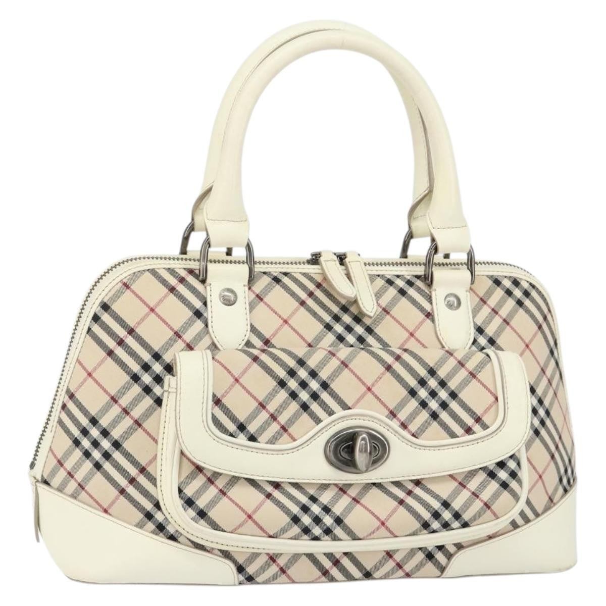 Burberry Nova Check Handbag Nova Check Canvas, BEIGE, CANVAS, Handbag