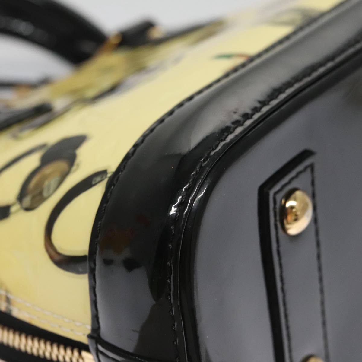 Louis Vuitton Alma Handbag Limited Edition Stickers Monogram Vernis, MULTICOLOUR, PATENT_LEATHER, Handbag