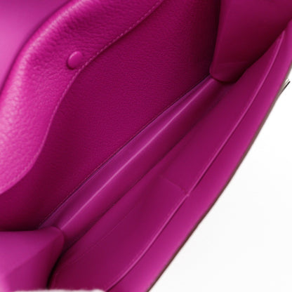 Hermes Verrou Clutch Chevre Mysore, PURPLE, LEATHER, Clutche & pouche