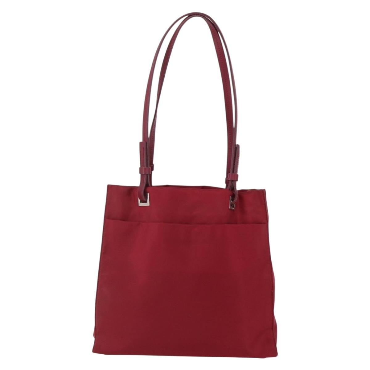 Prada Vintage Tote Tessuto, RED, NYLON, Tote bag