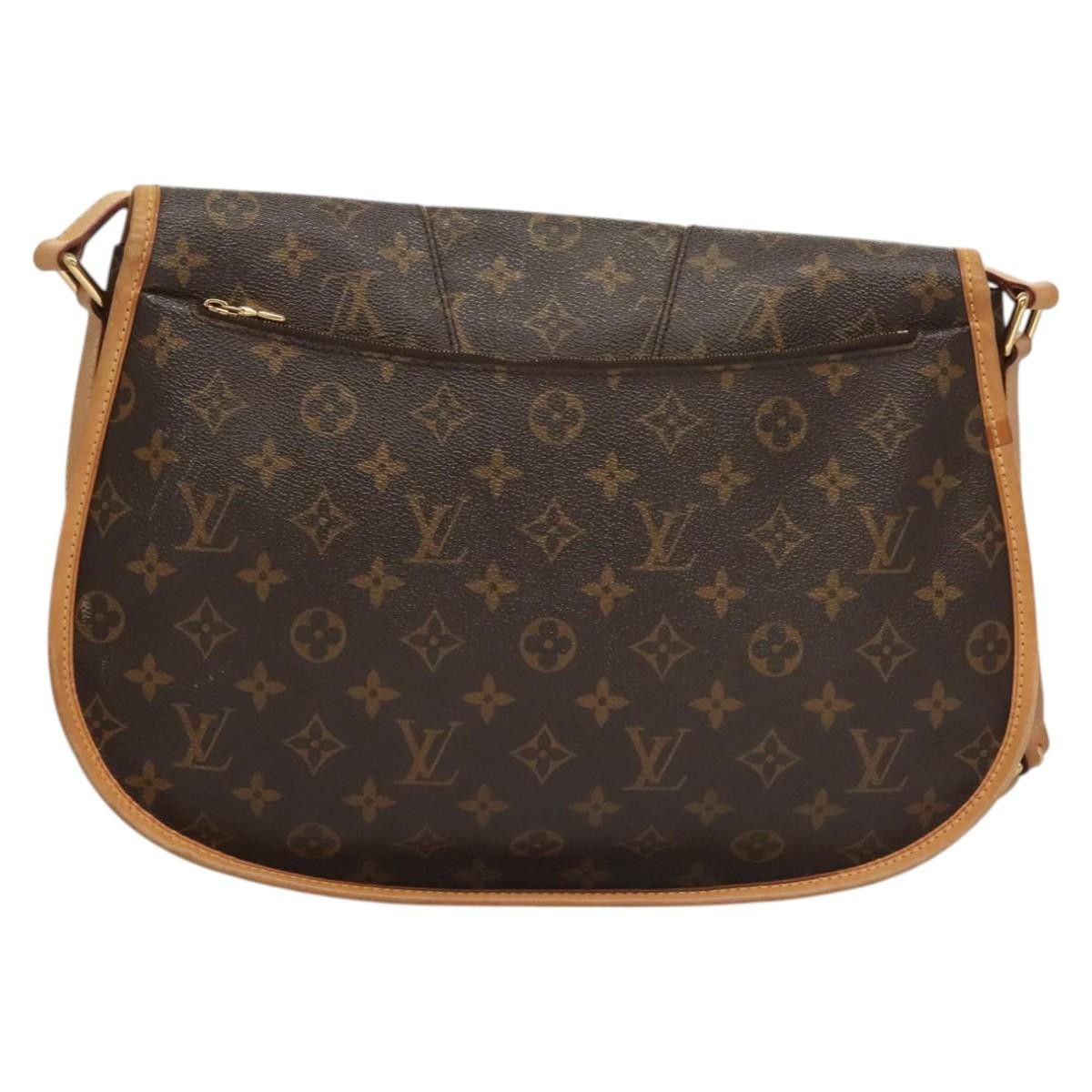 Louis Vuitton Menilmontant Handbag Monogram Canvas, BROWN, CANVAS, Shoulder bag