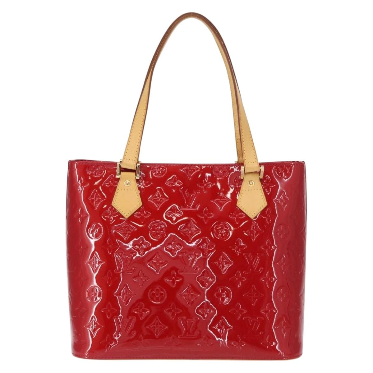 Louis Vuitton Houston Handbag Monogram Vernis, RED, PATENT_LEATHER, Handbag