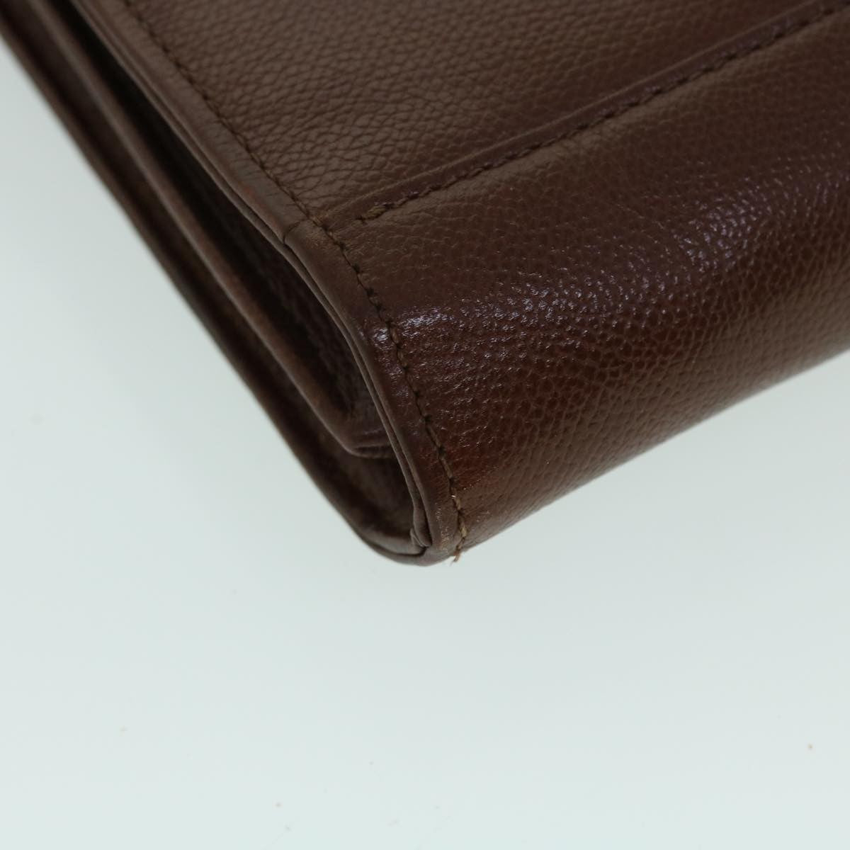 Saint Laurent Vintage Flap Document Holder Leather, BROWN, LEATHER, Briefcase