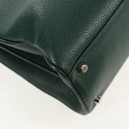 Gucci Zumi Top Handle Bag Leather, GREEN, LEATHER, Handbag