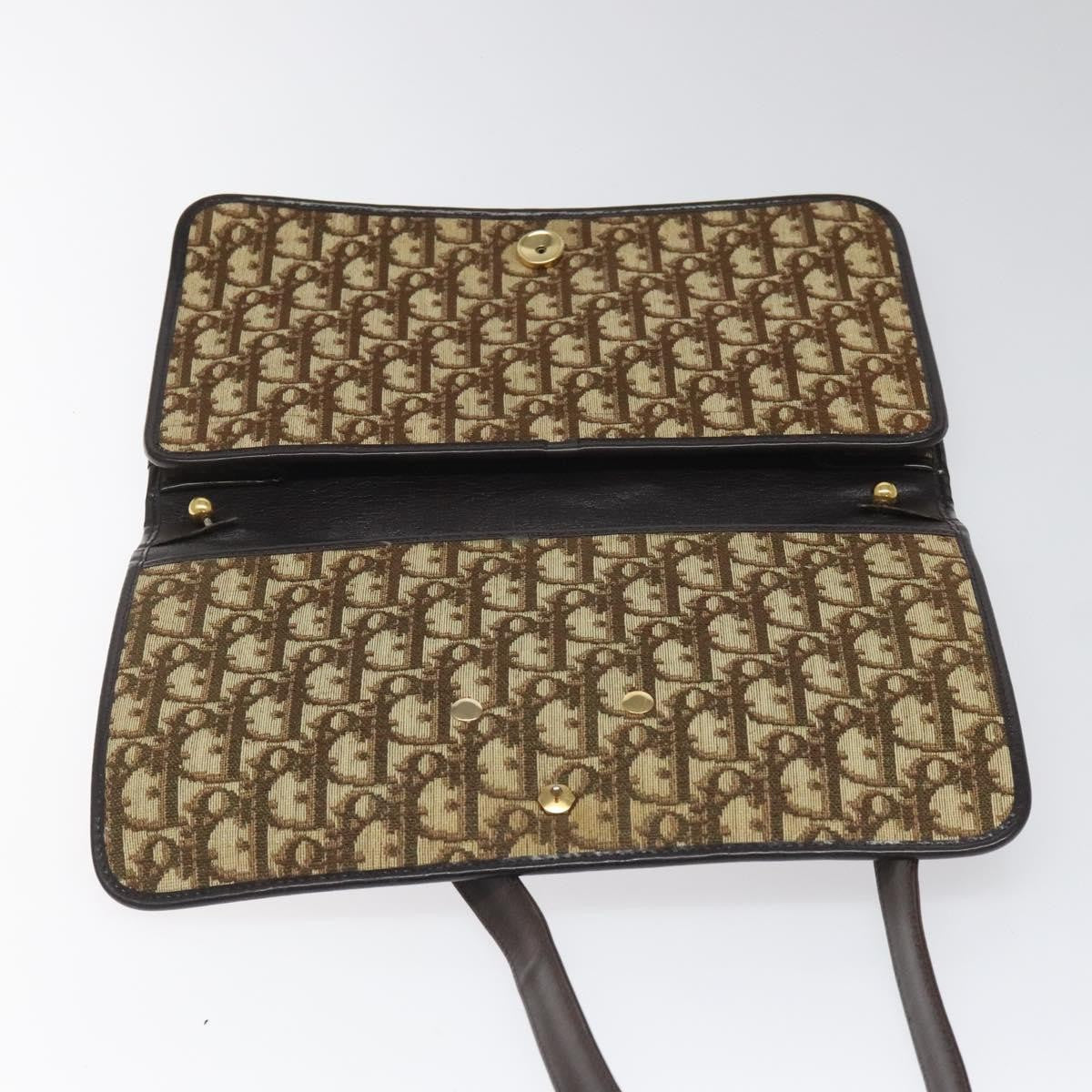 Christian Dior Vintage CD trotter Shoulder bag Canvas, BROWN, CANVAS, Shoulder bag