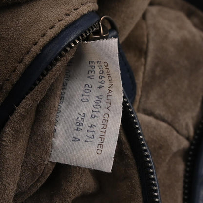 Bottega Veneta Zip Cube Messenger Intrecciato Nappa, NAVY, LEATHER, Shoulder bag