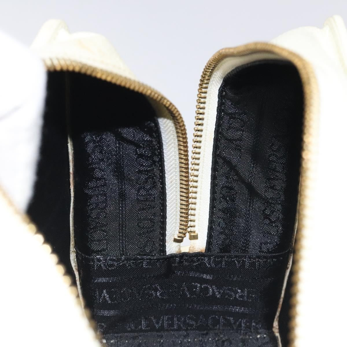 Versace Vintage Handbag Leather, WHITE, LEATHER, Handbag