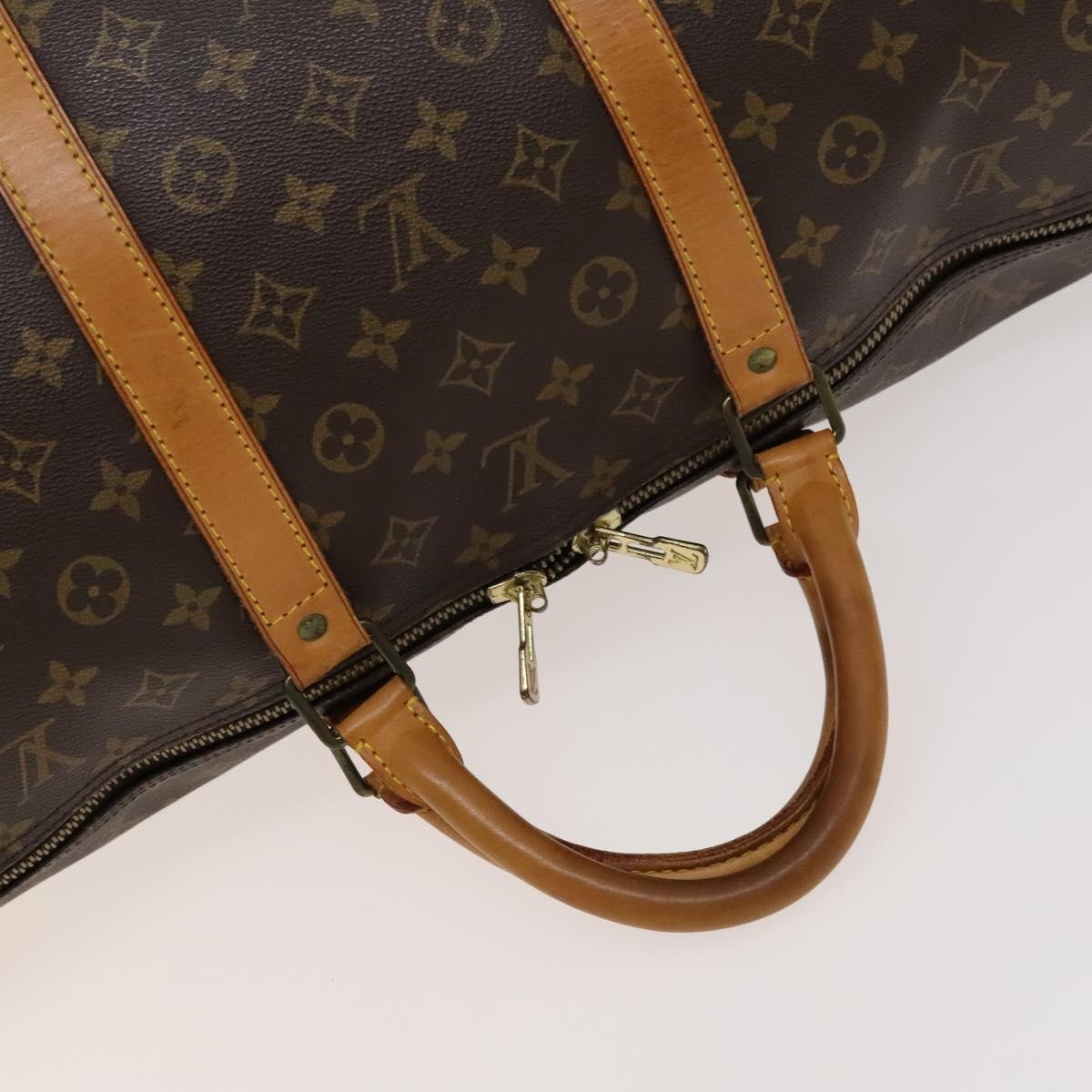 Louis Vuitton Keepall Bag Monogram Canvas, BROWN, CANVAS, Travel bag