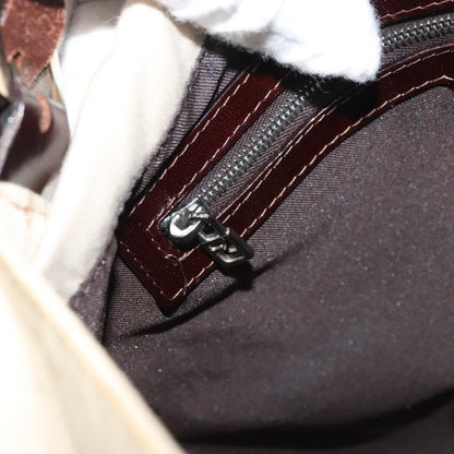 Fendi Vintage FF Buckle Shoulder Bag Canvas, WHITE, CANVAS, Shoulder bag