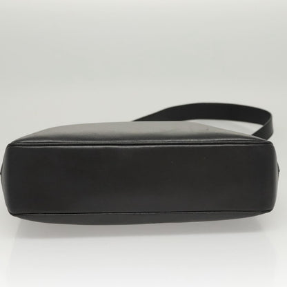 Salvatore Ferragamo Gancini Shoulder Bag Leather, BLACK, LEATHER, Shoulder bag