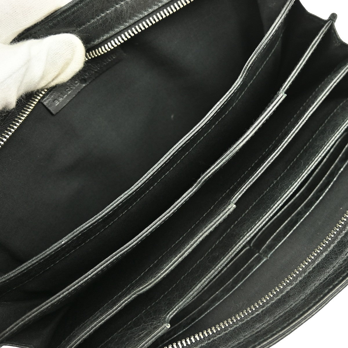 Balenciaga Giant Studs Envelope Clutch Leather, BLACK, LEATHER, Clutche & pouche