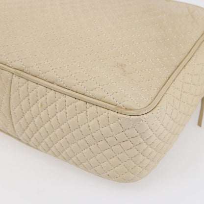 Bally Vintage Shoulder Bag Quilted leather, ECRU, LEATHER, Shoulder bag