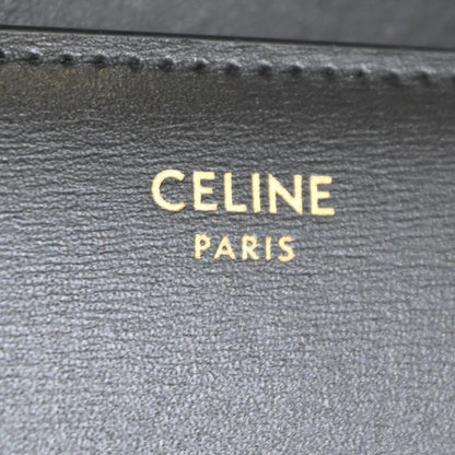 Celine Triomphe Trifold Wallet Leather, BLACK, LEATHER, Wallets