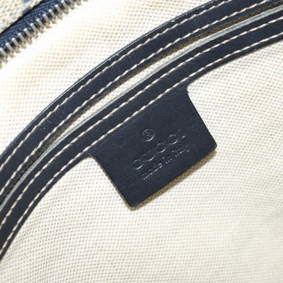 Gucci Zip Top Messenger Bag GG Coated Canvas, NAVY, PVC, Shoulder bag