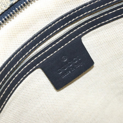 Gucci Zip Top Messenger Bag GG Coated Canvas, NAVY, PVC, Shoulder bag