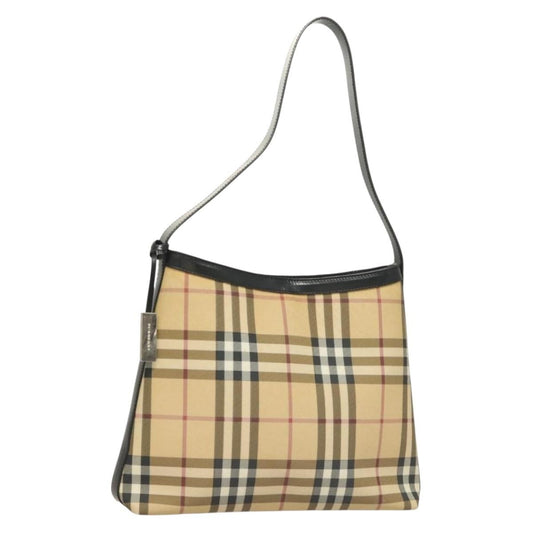 Burberry Shoulder Bag Nova Check Canvas, BEIGE, PVC, Shoulder bag
