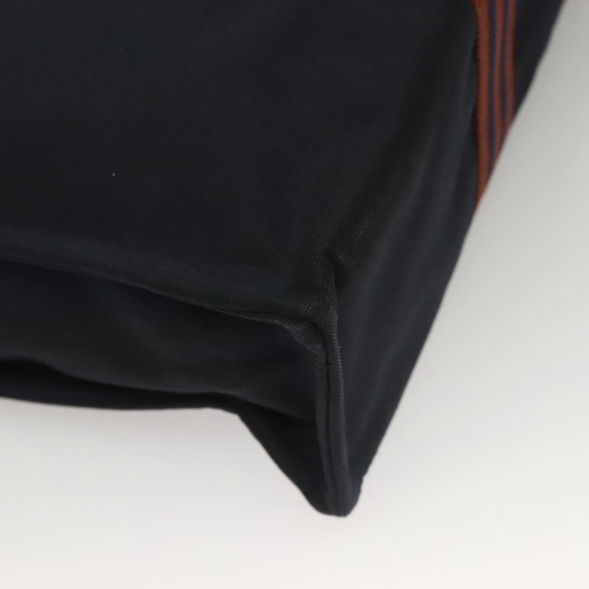 Hermes Fourre Tout Tote Canvas, NAVY, CANVAS, Tote bag