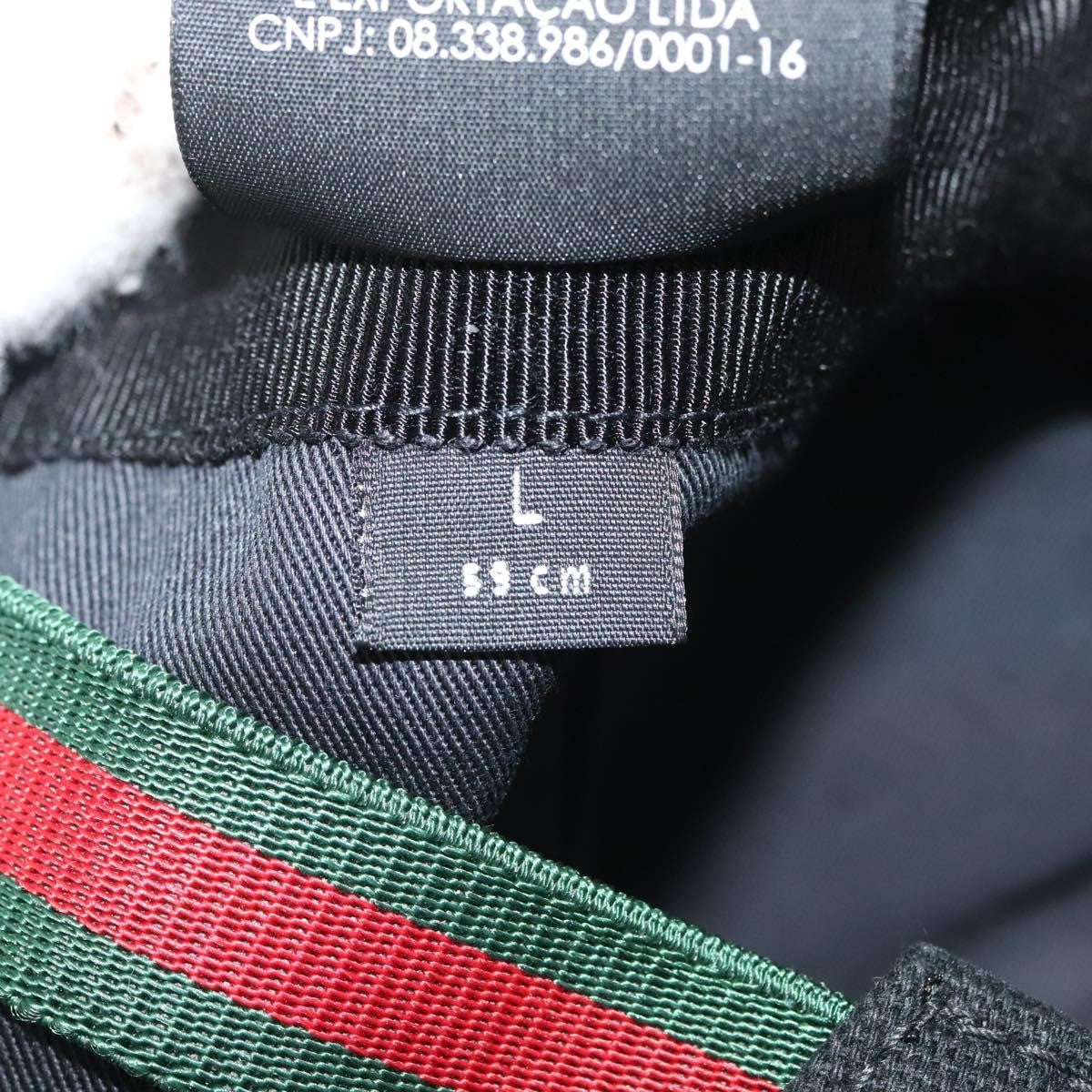 Gucci Web Baseball Hat GG Canvas, BLACK, CANVAS, Head accessory