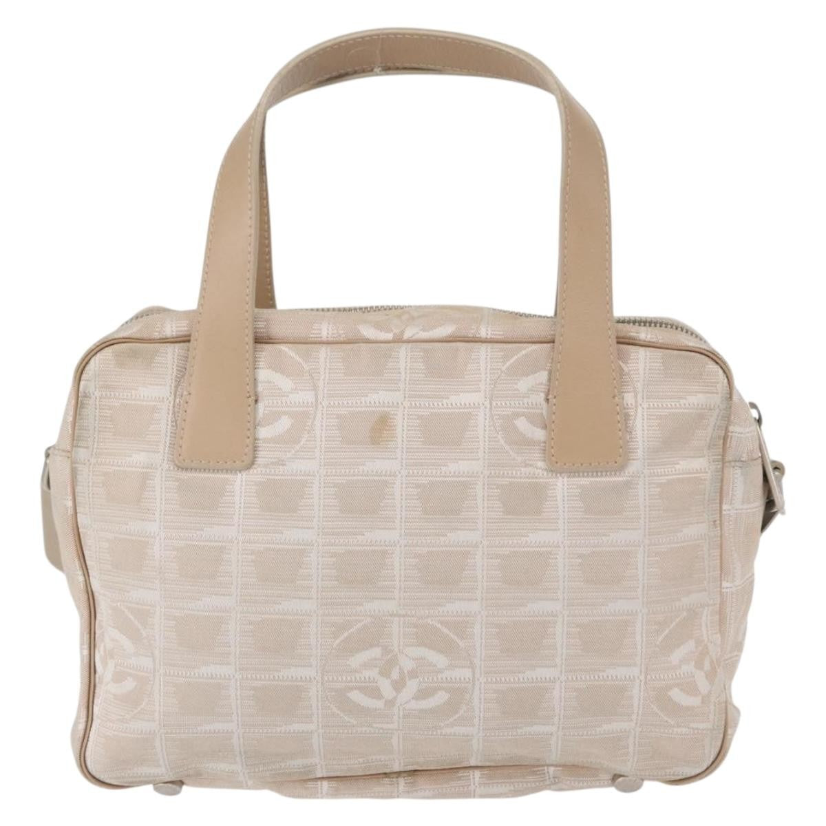 Chanel Travel Line Convertible Satchel Nylon, BEIGE, CANVAS, Handbag