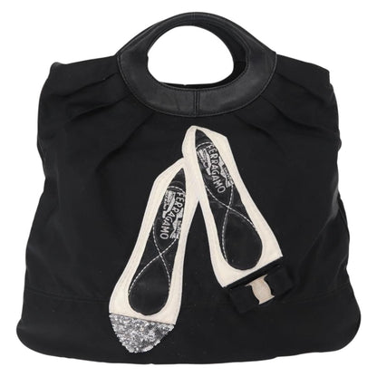 Salvatore Ferragamo Vala tote Nylon, BLACK, NYLON, Tote bag