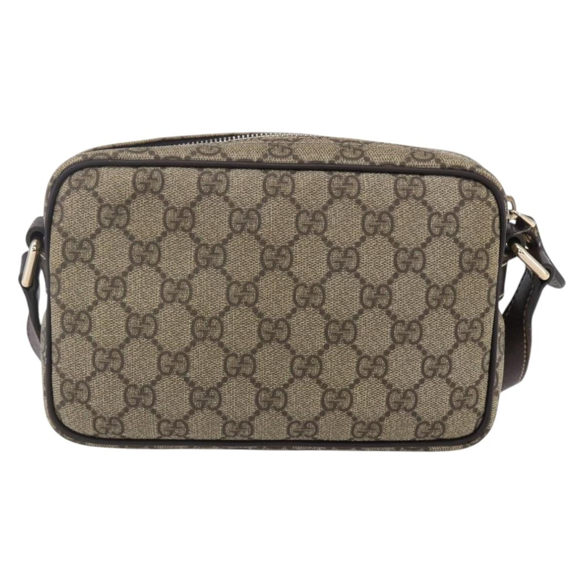 Gucci Front Zip Crossbody GG Canvas, BEIGE, CANVAS, Shoulder bag