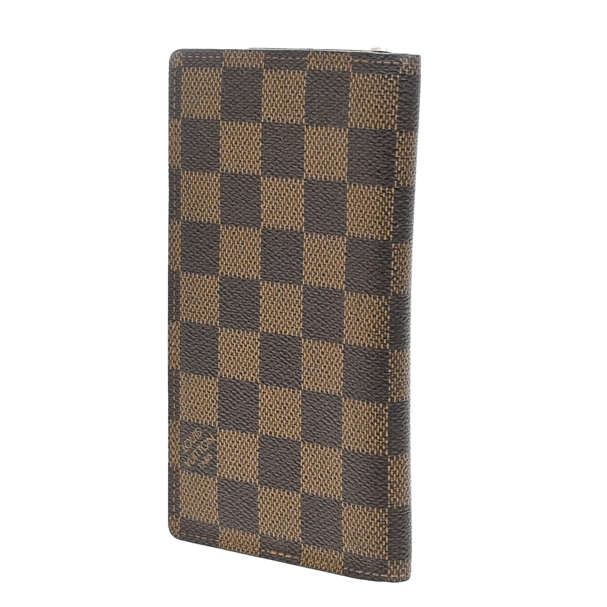 Louis Vuitton Checkbook Cover Damier, BROWN, CANVAS, Wallets