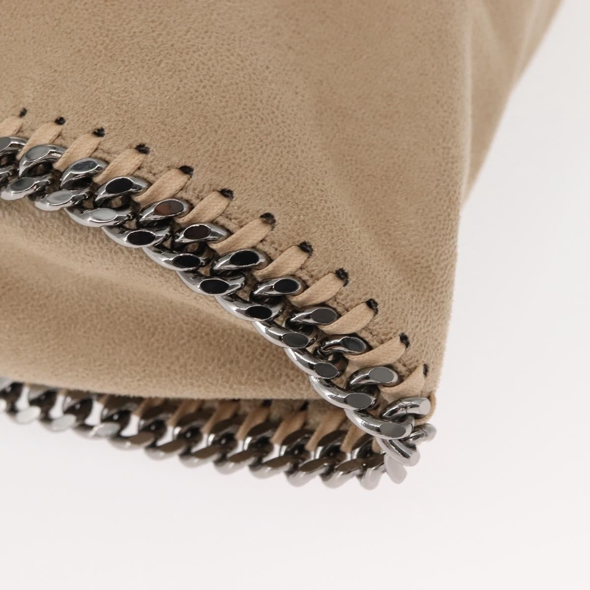 Stella McCartney Falabella Fold Over Bag Shaggy Deer, BEIGE, POLYESTER, Crossbody bag