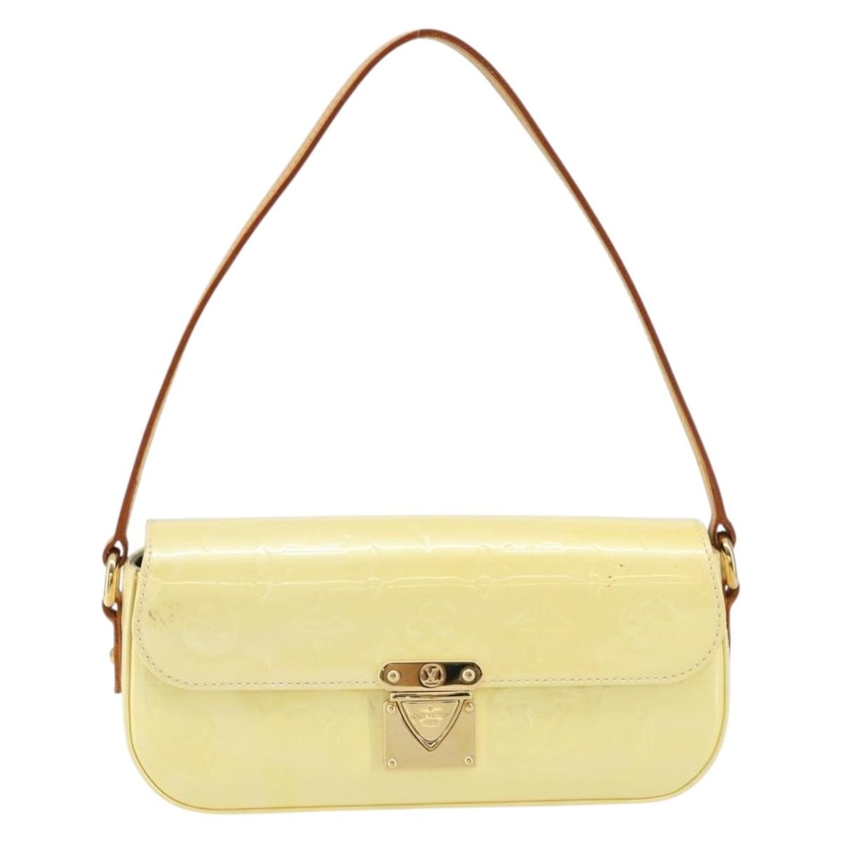 Louis Vuitton Malibu Street Handbag Monogram Vernis, BEIGE, PATENT_LEATHER, Clutche & pouche