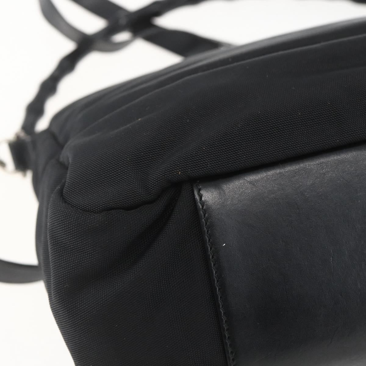 Gucci Vintage Bamboo Shoulder Bag Nylon, BLACK, NYLON, Shoulder bag
