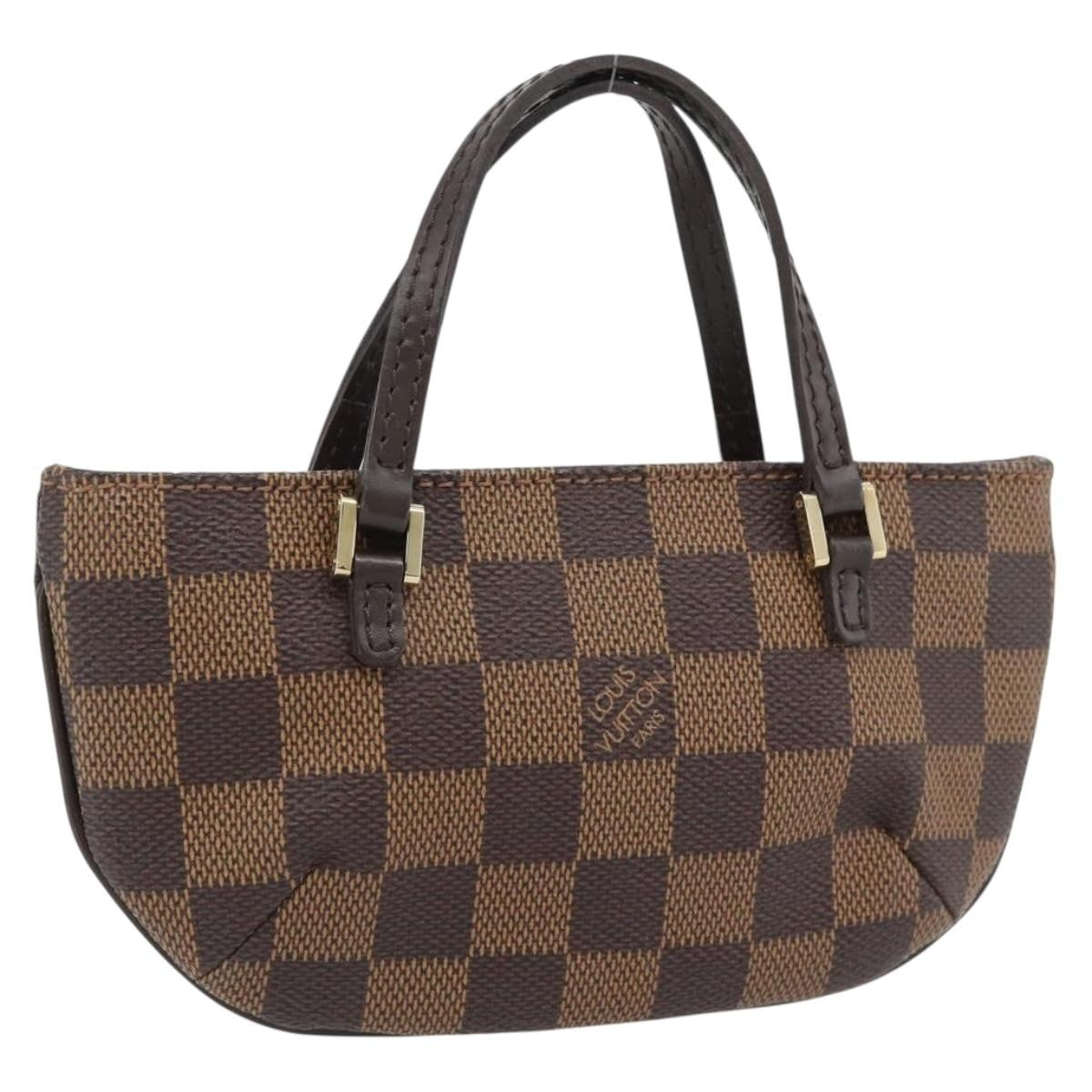 Louis Vuitton Manosque Pochette Damier, Brown, Canvas, Clutch