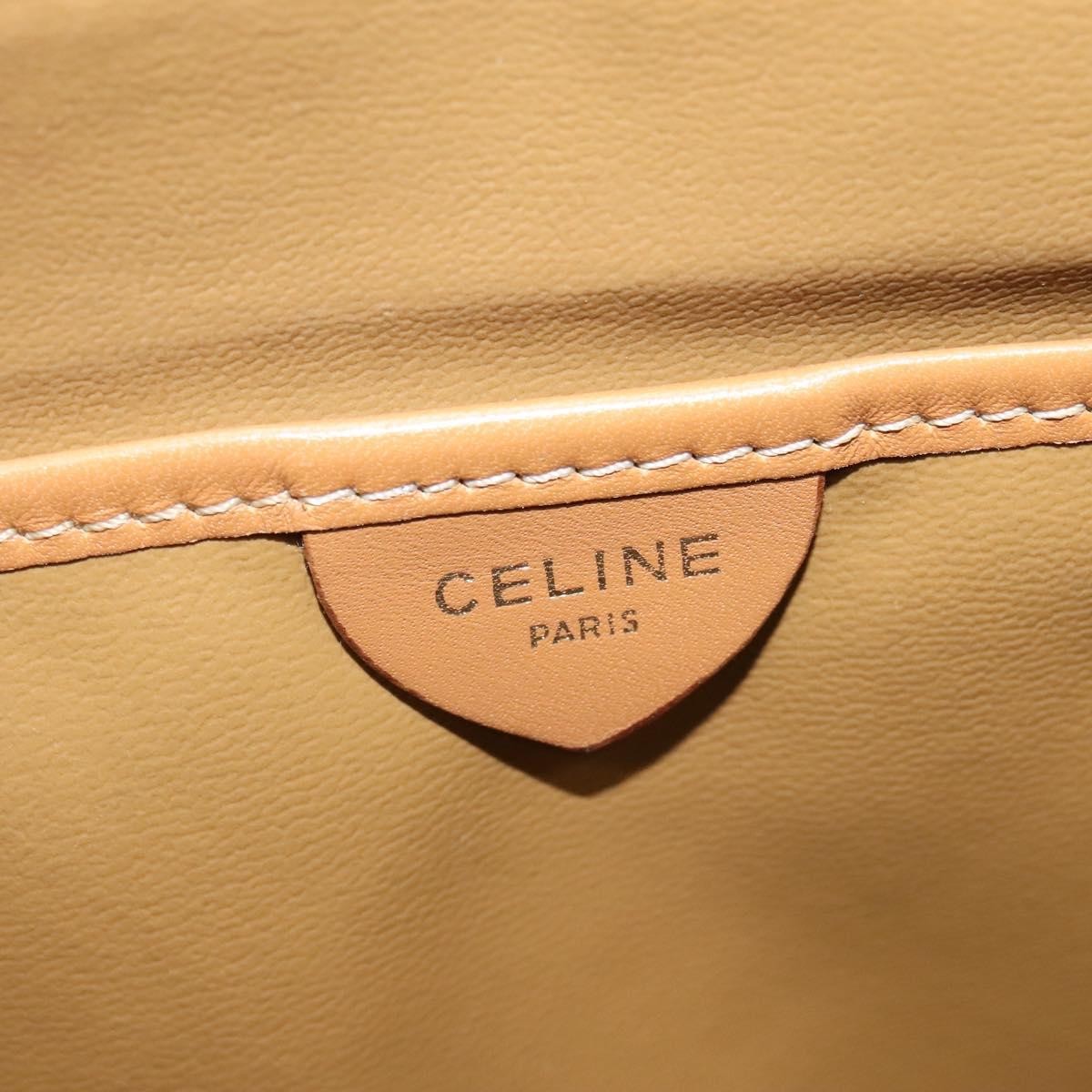 Celine Macadam Shoulder Bag Canvas, BEIGE, CANVAS, Shoulder bag