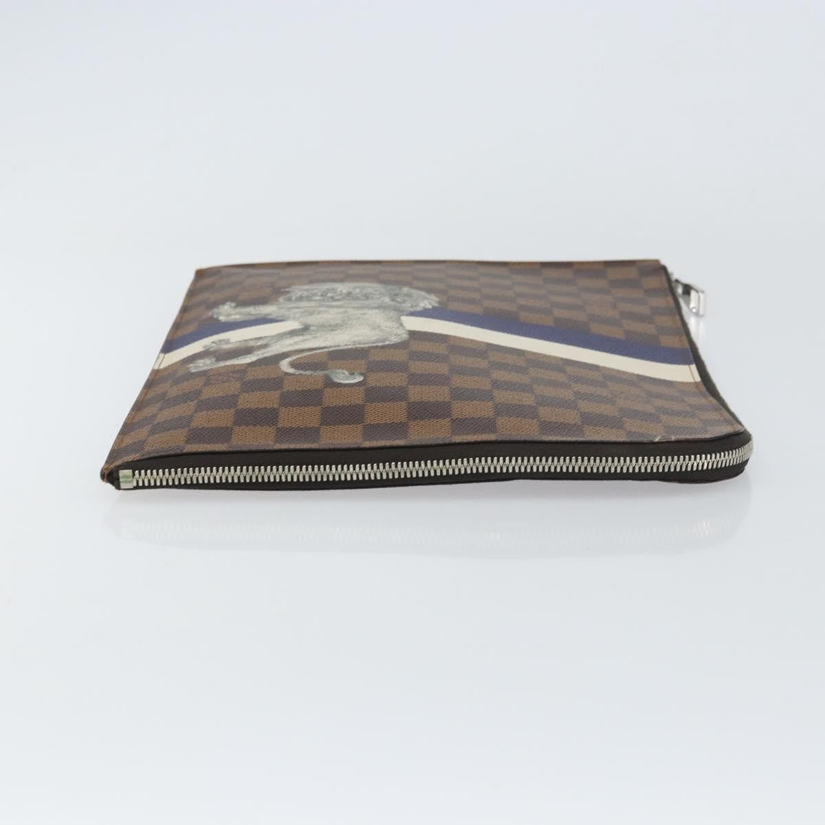 Louis Vuitton Pochette Jour Limited Edition Chapman Savane Damier, BROWN, CANVAS, Clutche & pouche