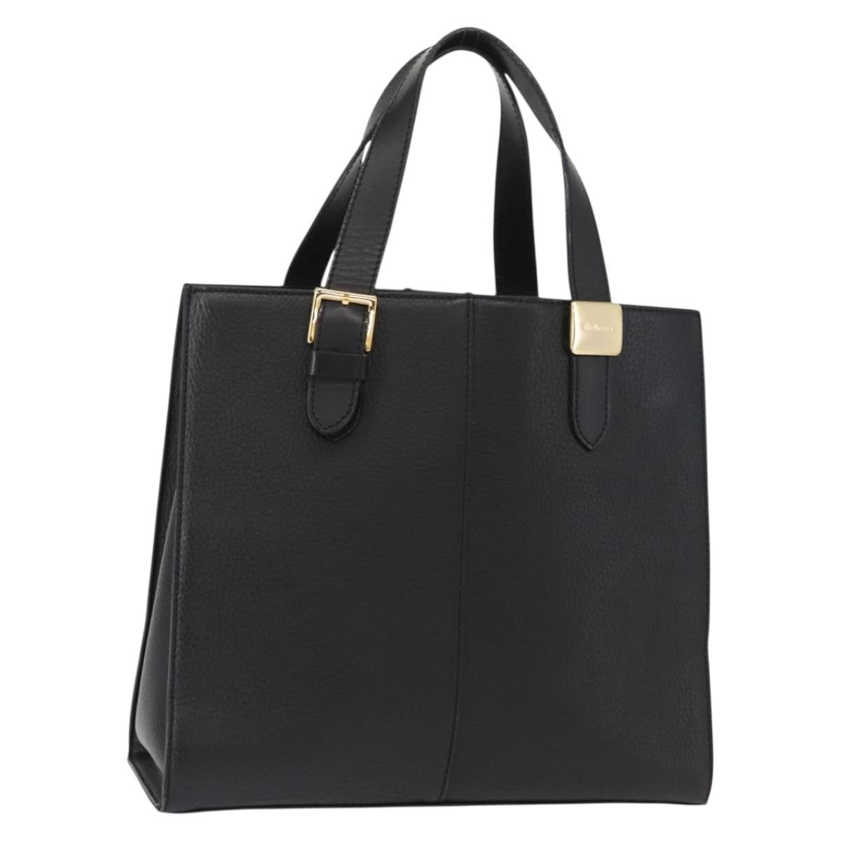 Burberry Vintage Handbag Leather, BLACK, LEATHER, Handbag