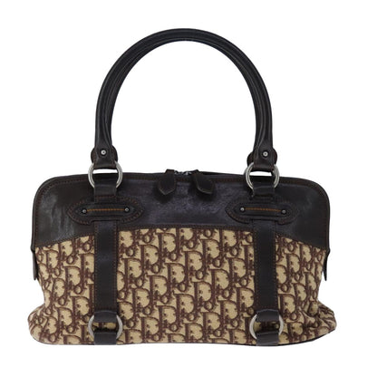 Christian Dior Vintage Trotter Handbag Canvas, BROWN, CANVAS, Handbag