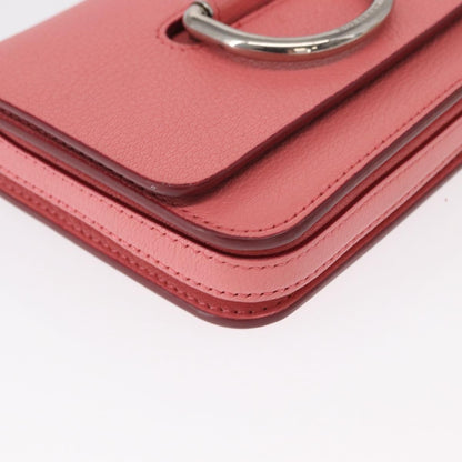 Burberry D-Ring Shoulder Bag Leather, PINK, LEATHER, Shoulder bag