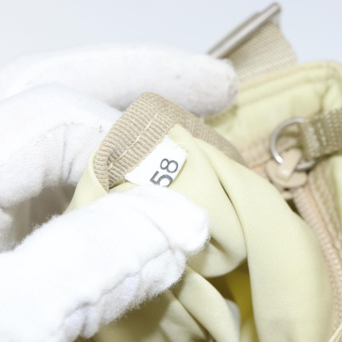 Prada Flat Messenger Tessuto, SILVER, NYLON, Shoulder bag