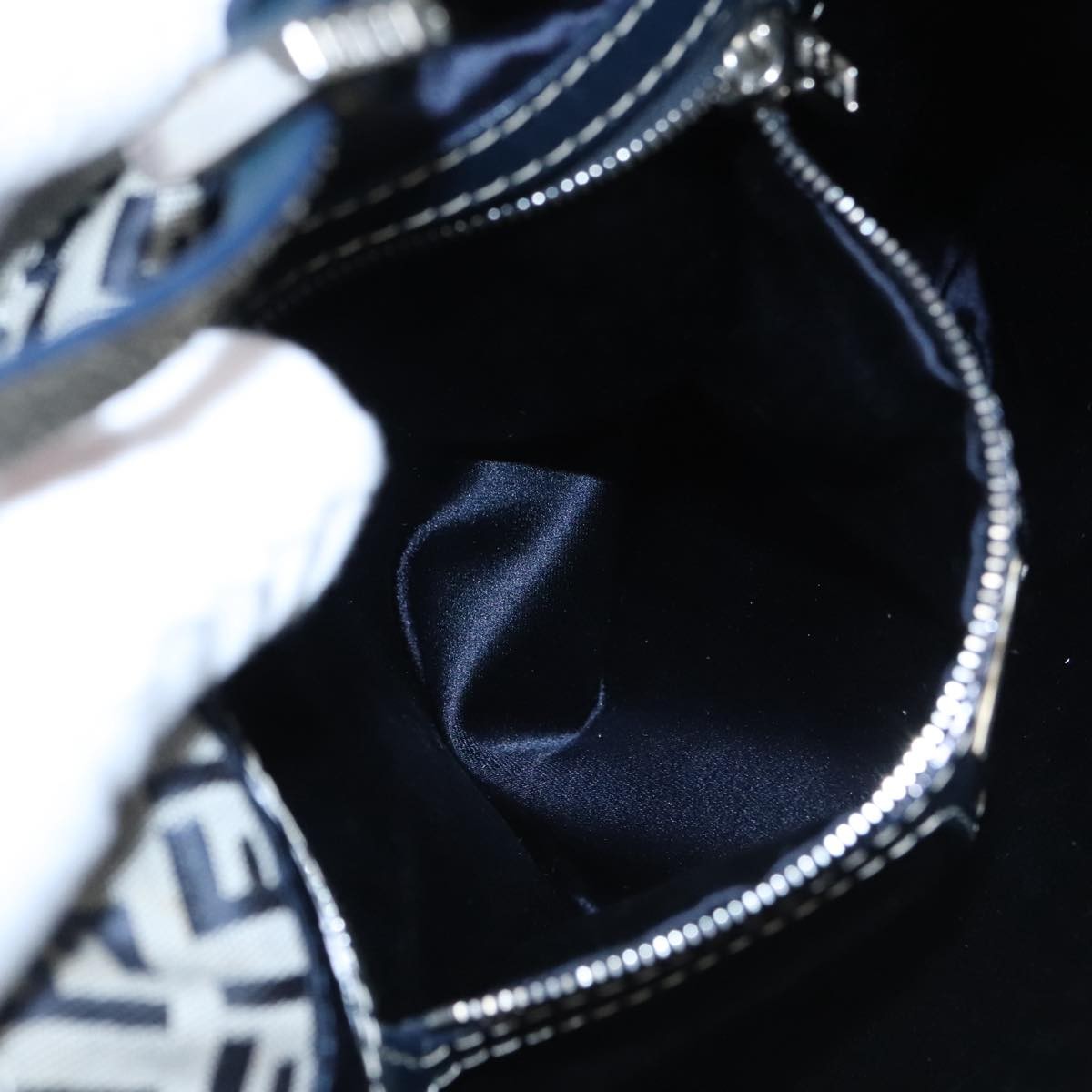 Fendi Vintage Shoulder Bag Zucca Canvas, NAVY, CANVAS, Handbag