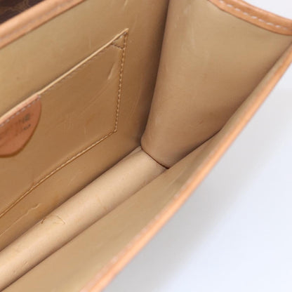 Celine Vintage Macadam Shoulder Bag Canvas and Leather, BROWN, CANVAS, Shoulder bag