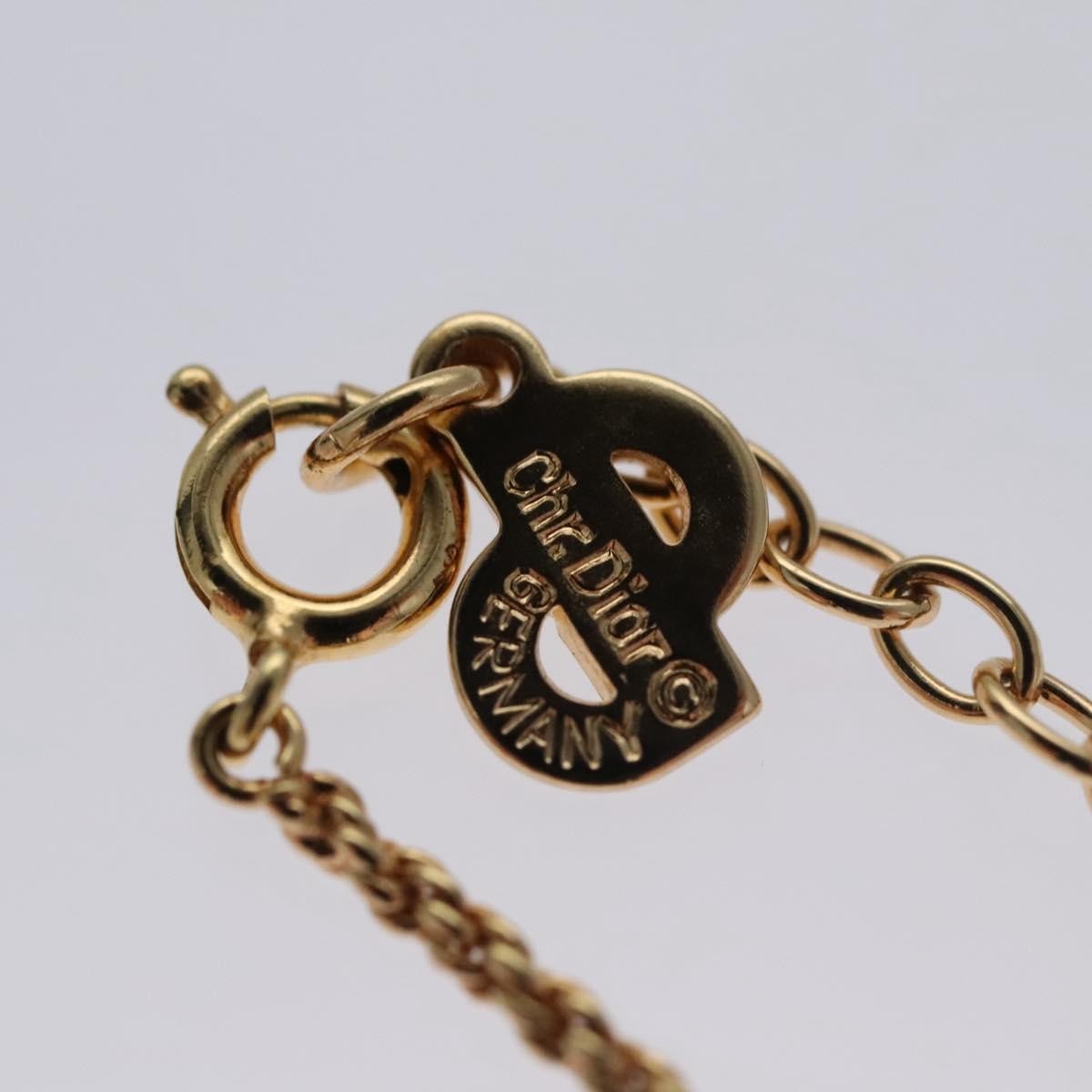 Christian Dior CD Pendant Necklace Metal, GOLD, METAL, Necklace