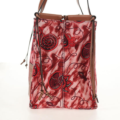 Loewe Paula's Ibiza Cushion Tote Printed Canvas, RED, CANVAS, Tote bag