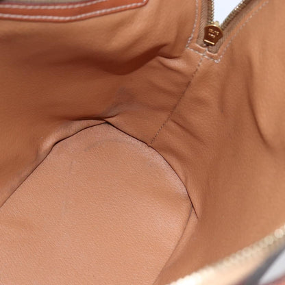 Celine Vintage Macadam Handbag Canvas, BROWN, CANVAS, Handbag