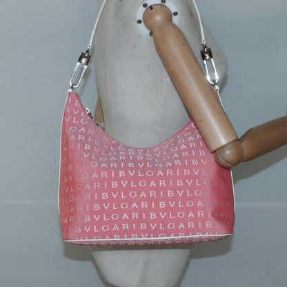 Bvlgari B.Zero1 Logomania Bag Canvas with Leather, PINK, CANVAS, Shoulder bag