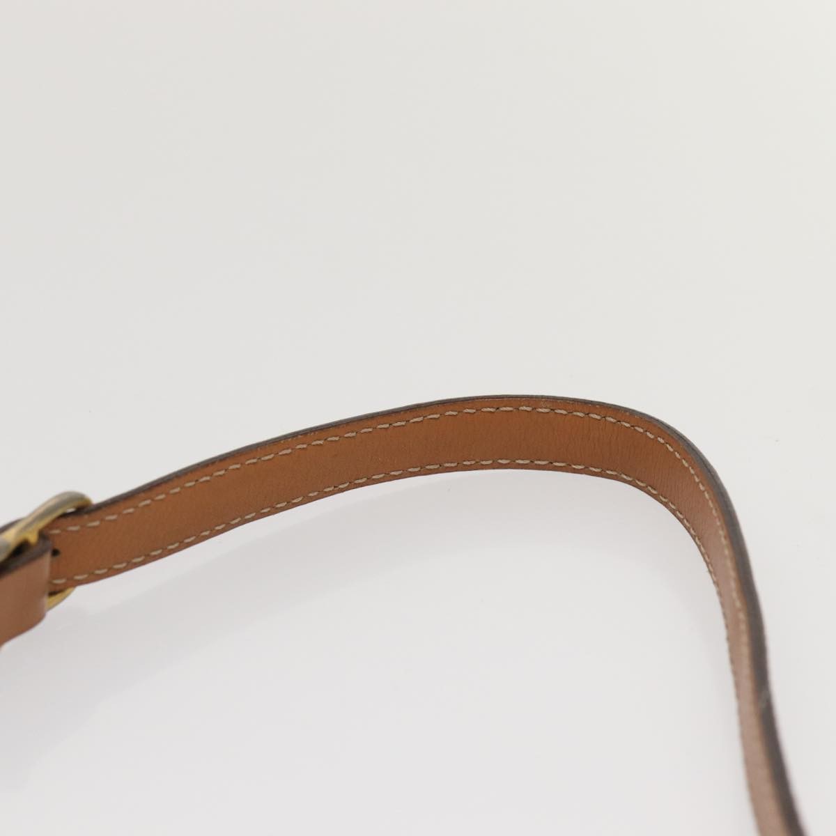 Celine Vintage Macadam Shoulder Bag Canvas and Leather, BEIGE, CANVAS, Shoulder bag