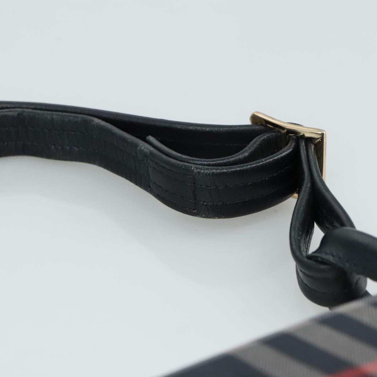 Burberry Nova Check Tote Leather, NAVY, CANVAS, Tote bag