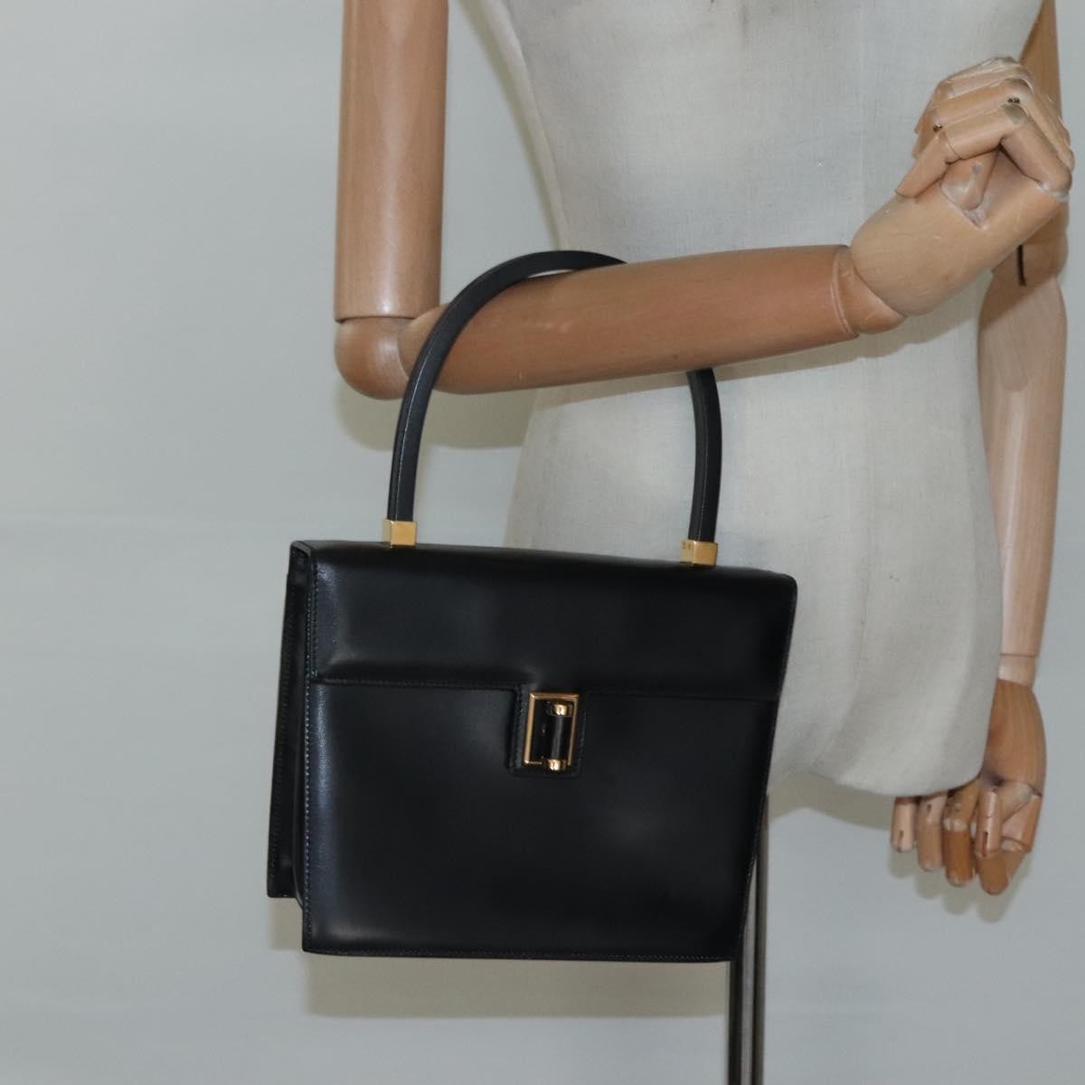 Gucci Vintage Handbag Leather, BLACK, LEATHER, Handbag