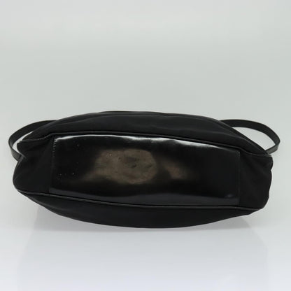 Gucci Vintage Bamboo Shoulder Bag Nylon, BLACK, NYLON, Shoulder bag