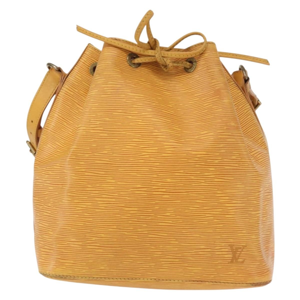Louis Vuitton Petit Noe Handbag Epi Leather, YELLOW, LEATHER, Shoulder bag