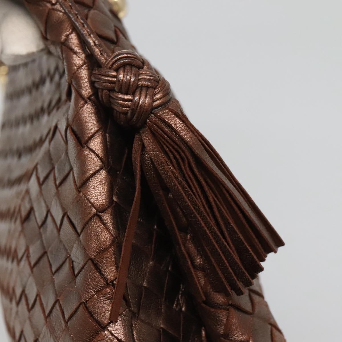 Bottega Veneta Intrecciato Leather, BROWN, LEATHER, Handbag