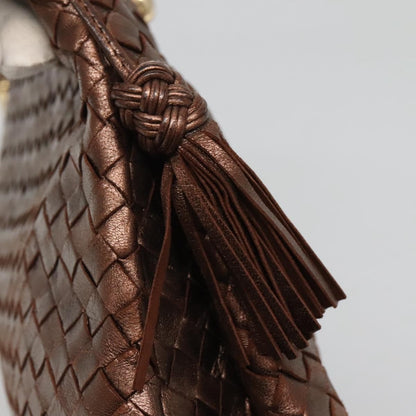 Bottega Veneta Intrecciato Leather, BROWN, LEATHER, Handbag