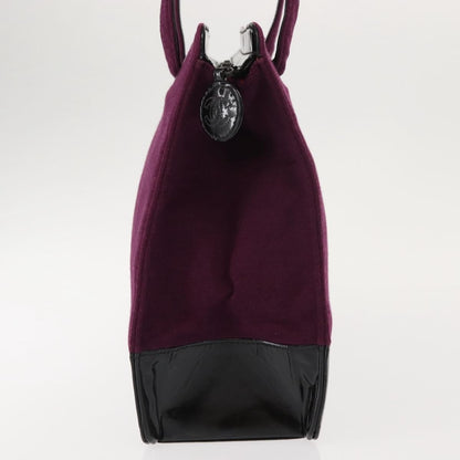 Chanel Vintage Logo Tote Cotton, PURPLE, COTTON, Tote bag